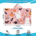 thumbnail image 2 of Pastel Halloween Pattern Hooded Bath Towel，50"x30" for Ages 3 To 12 Kids, Quick Dry Lightweight Soft Microfiber Hood Beach Towel Cover Up for Kids, 2 of 7