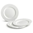 thumbnail image 5 of " OCCASIONS " 150pcs set (25 Guests) Extra Heavyweight Vintage Wedding Disposable / Reusable Plastic Plates (25 x 11'' + 25 x 8.25'') +Silverware (Chateau Collection in White), 5 of 8