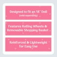 thumbnail image 3 of My Sweet Love Shopping Cart for 18" Dolls, Pink, 26.38" Tall, 3 of 14