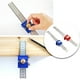thumbnail image 5 of Eigraketly Regla de trazado de acero inoxidable de 30cm, regla portátil anticorrosiva de ángulo para carpintería, reglas metalúrgicas, Medidores de medidas dimensionales Azul, 5 of 6