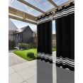 thumbnail image 3 of nqOlkjepod Outdoor Curtains for Patio Waterproof, Black Striped Outdoor Privacy Panels Grommet, Farmhouse Black White Stripes Blackout Outside Curtains for Porch/Cabana/Pergola 54"x84", 2 Panels, 3 of 8