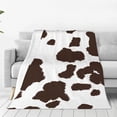 thumbnail image 1 of Balery Brown Cow Manta de Felpa Suave y Acogedora – Cobija de Franela Aterciopelada para Cama, Lavable y Cálida para Sofá, Mascotas, Transpirable-80"x60", 1 of 7