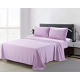 thumbnail image 2 of - Embroidery 4-Piece Bed Sheet Set with Deep Pocket Fitted Sheet \u2013 Ultra Soft Brushed Microfiber Bed Sheets, Wrinkle, Fade and Stain Resistant (Full/Double, Purple), 2 of 6
