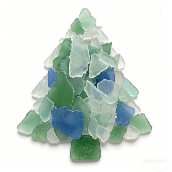 Sea Glass Beach Glass,Bexikou 60 Pcs Crushed Glass Vase Filler,Multiple Color Seaglass Pieces for Beach Wedding Party Decor Home Decor DIY Craft Supplies (Cobalt Blue/Light Blue/White)