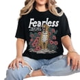 thumbnail image 4 of Fearless Isaiah 41:10 Leopard Floral T-Shirt for Men and Women, Sizes S-5XL, 4 of 6