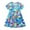 Z329 Blue, variant on Landzoo Kids Girls Dress Cartoon Shark Print Short Sleeve Crew Neck Summer Quick Dry Toddler Girls Dresses Size 2-3 Years Blue