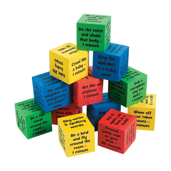 Classroom Brain Break Activity Dice - Educational - 12 Pieces