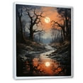 thumbnail image 2 of Designart "Winter'S Moonlit Silhouettes I" Tree Oak Floater Framed Wall Art Living Room, 2 of 5