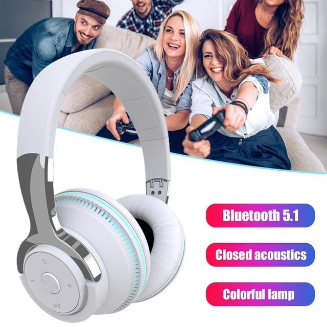 Auriculares Inalámbricos Led H2 Con Bluetooth 5,1, Auriculares Portátiles Ajustables Multifuncionales Con Cancelación De Ruido Moyic EL016420-02