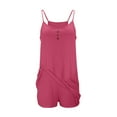 thumbnail image 6 of QATAINLAV Summer Dresses for Women 2025 Sleeveless Spaghetti Strap Athletic Dress with Built-in Shorts Tennis Workout Romper with Pockets Hot Pink XL Today Prime Sales, 6 of 8