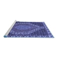 thumbnail image 2 of Ahgly Company Machine Washable Indoor Round Medallion Blue Traditional Area Rugs, 7' Round, 2 of 4