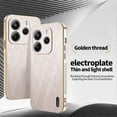 thumbnail image 2 of KADEM For Xiaomi Redmi Note 14 4G (164.84x78.15x8.16mm) Case Electroplating Silk Texture PU + TPU Ph, 2 of 5