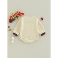 thumbnail image 4 of Gureui Infant Baby Christmas Jumpsuit, Cartoon Elk Print Long Sleeve Round Neck Romper for Boys Girls, 4 of 9
