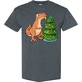 thumbnail image 3 of Inktastic Tyrannosaurus Rex Decorating Christmas Tree T-Shirt, 3 of 5