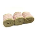 thumbnail image 2 of Wrapables® Hessian Burlap with Lace Ribbon 2.5 Inch Width x 2 Yards Length (Set of 3), Pink, 2 of 4