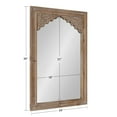 thumbnail image 3 of Kate and Laurel Shivani Boho Wall Mirror, 24 x 36, Rustic Brown, Farmhouse Wall Decor with Ornate Detailing, 3 of 8