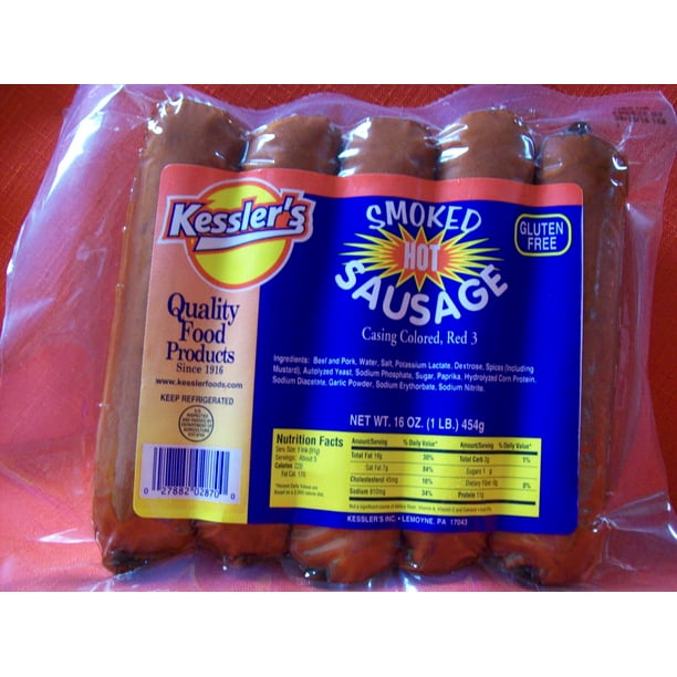 Kessler's Smoked Hot Sausage, 16 Oz.