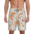 thumbnail image 1 of Fotbe Retro Floral Butterfly Pantalones Cortos de Pijama para Hombre, Ropa de Dormir, Pantalones de Pijama Cortos para Hombre-XX-Large, 1 of 6