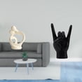 thumbnail image 2 of Figura abstracta de amante con gesto artístico de la mano, escultura creativa de pareja, adorno de resina para escritorio, armario, hogar, dormitorio,, 2 of 8