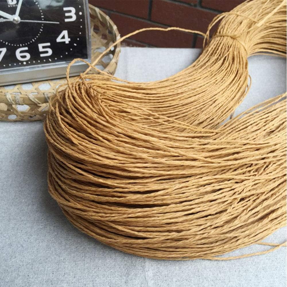 DIY Knitting Orange Natural Raffia Yarn 1.1lb(500gram) Crochet Girls Hat Bag Purse Raffia Yarn 100% Cellulose Yarn Straw Yarn 2mm Trendy Organic Raffia Thread Summer Yarn