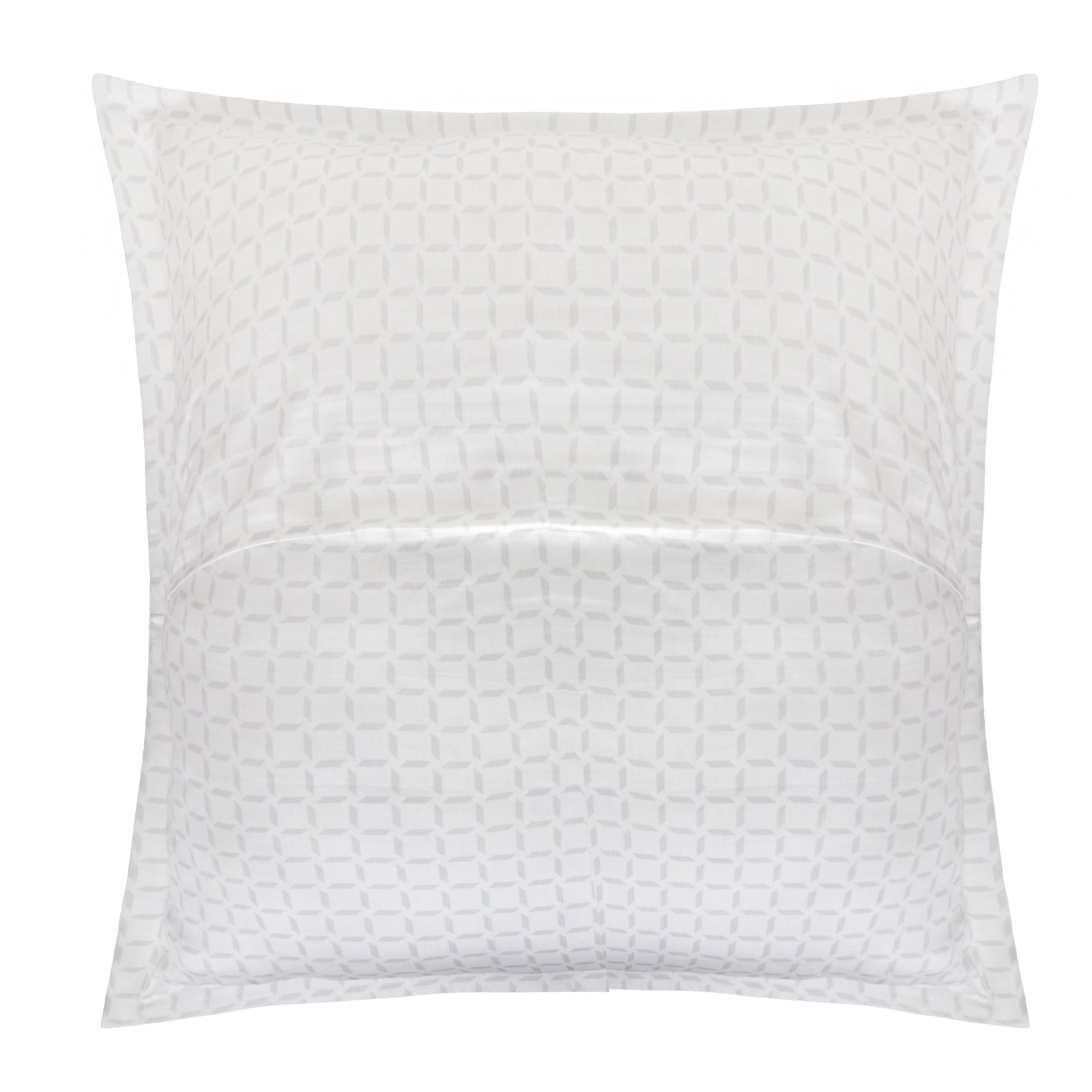 Delara Contemporary Gray Cotton Euro Shams, Standard/Queen (2 Count)
