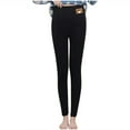 thumbnail image 2 of Owordtank Fleece Lined Leggings for Women Winter Warm Thermal Sherpa High Waisted Pencil Tight, 2 of 8