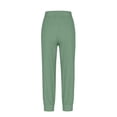 thumbnail image 5 of Bovemsi Casual Pants for Women Sweatpants Drawstring Fashion Solid Color Cropped Beach Trousers with Pockets, 5 of 5