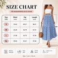 thumbnail image 4 of Enmain Flowy Maxi Skirt for Women Floral Pleated High Waist Drawstring Tiered Skirts with Pockets, 4 of 9