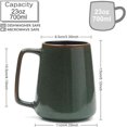 thumbnail image 2 of Tazas de café de cerámica grandes de 24 Oz/700ml con mango dorado, taza de té Jumbo Extra grande para oficina y hogar, regalo y presente, 2 of 5