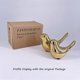 thumbnail image 3 of Small Golden Ceramic Animal Statue Home Decor Modern Style Ornaments, 3 of 5