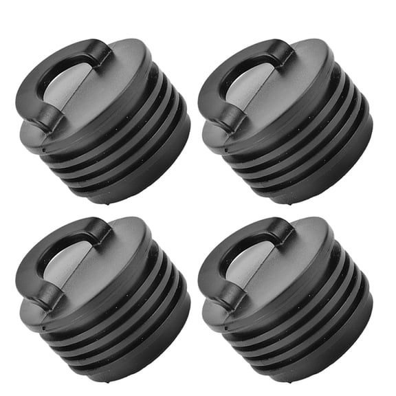 GAXIRE 4Pcs Round Black Rubber Drain Plug for Kayak Scupper 1.6*1.6*1.4in