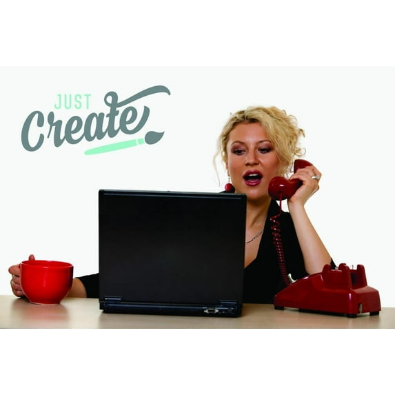 Custom Decals Just Create Wall Art Size: 10 X 20 Inches Color: Multi