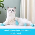 thumbnail image 5 of Botas antiarañazos para gatos, paquete de 4, zapatos protectores antiarañazos de silicona para mascotas, protección ajustable para patas de gato para el hogar, el baño y el afeitado, 5 of 5
