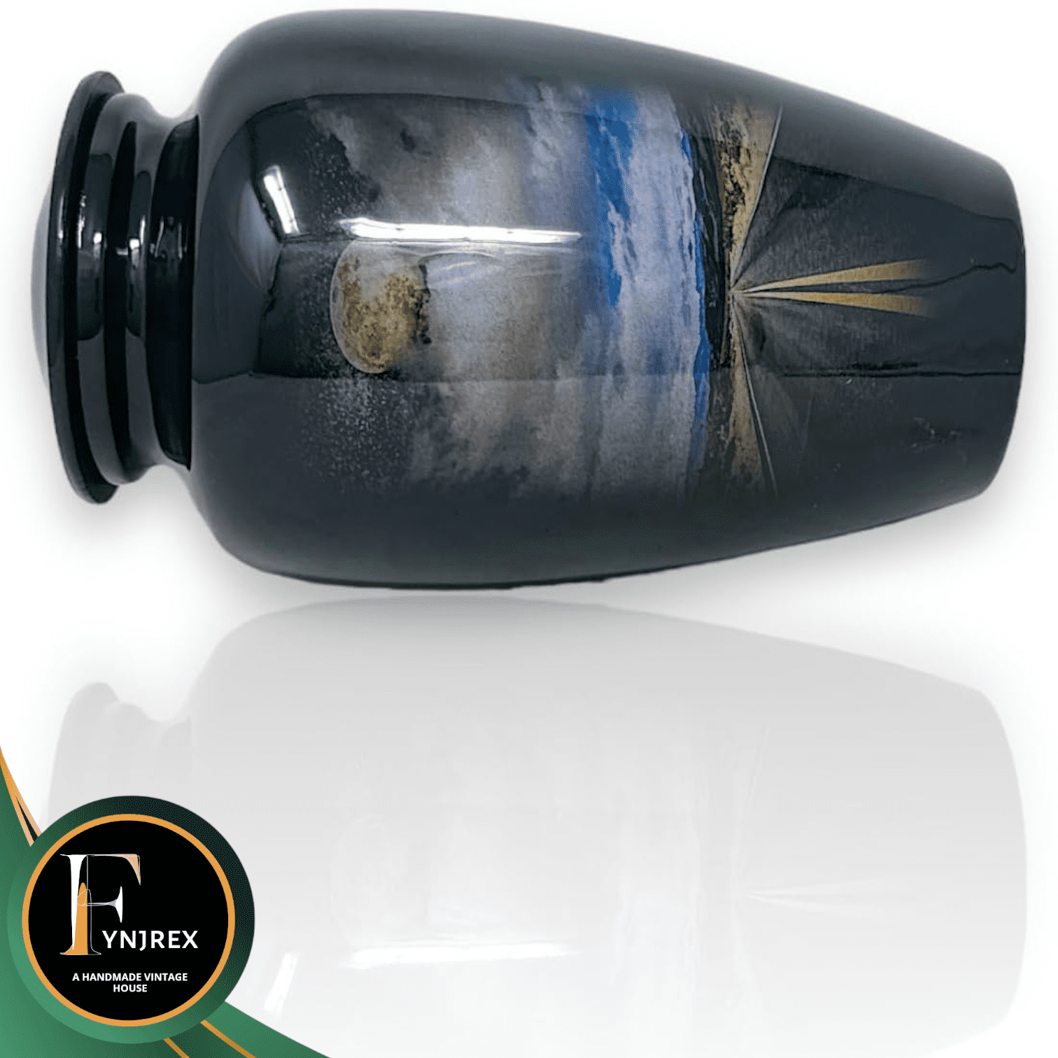 10-Inch Cremation Urn with Scenic Road Path Design – Large Memorial Urn 200 lb Capacity, for Human Ashes, Personal Tribute Keepsake