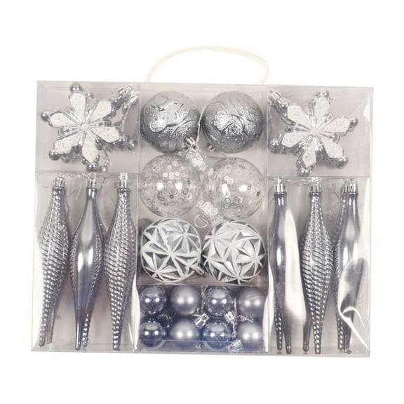 Christmas Ball Ornaments Sets 40pcs Christmas Special Shaped Decorative In Christmas Tree Decoration Supplies Pendants Christmas Painted Combination