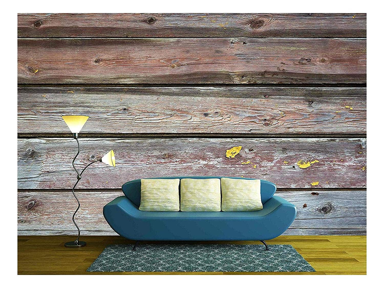 Wall26 100"x144" Texture Wood Peel and Stick Wallpaper Removable Wall