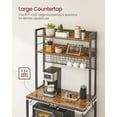 thumbnail image 4 of Estante Hutch Bakers VASAGLE con toma de corriente, 14 ganchos, rústico, 4 of 9