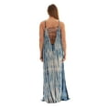 thumbnail image 3 of Riviera Sun Tie Dye Spaghetti Strap Maxi Dress (Navy and White Tie Dye Dress Blue Dot, 3X), 3 of 3