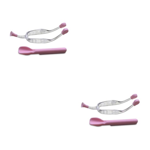 Vogacara Herramienta de de lentes de contacto Juego de varillas de pinzas Kit de removedor de insertador antiarañazos de viaje Rosado 2piezas