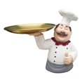 thumbnail image 2 of Estatuilla de resina, escultura nórdica, adornos de cocina, tículos de decoración, tesanía coleccionable pa cocina, oficina, porche, dec Bandeja Baoblaze Figurilla de Chef, 2 of 7