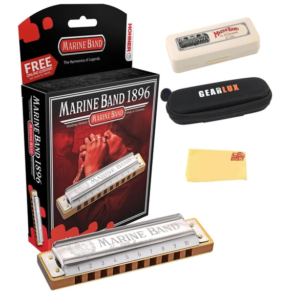 Hohner Marine Band 1896 Harmonica - Key of C w/ Carrying Case