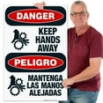 thumbnail image 2 of Keep Hands Away Bilingual Sign, OSHA Danger Sign, 24x36 Corrugated Plastic, 2 of 7