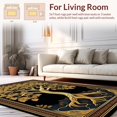 thumbnail image 2 of ODIKA 2'x3' Machine Washable Non-Slip Area Rug, Minimalist Symbolism Display High Traffic Rug, Gold, 33749, 2 of 7