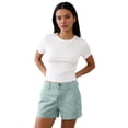 thumbnail image 4 of Women's 5-Inch Inseam Elastic Waist Linen Blend Summer Shorts, 4 of 5