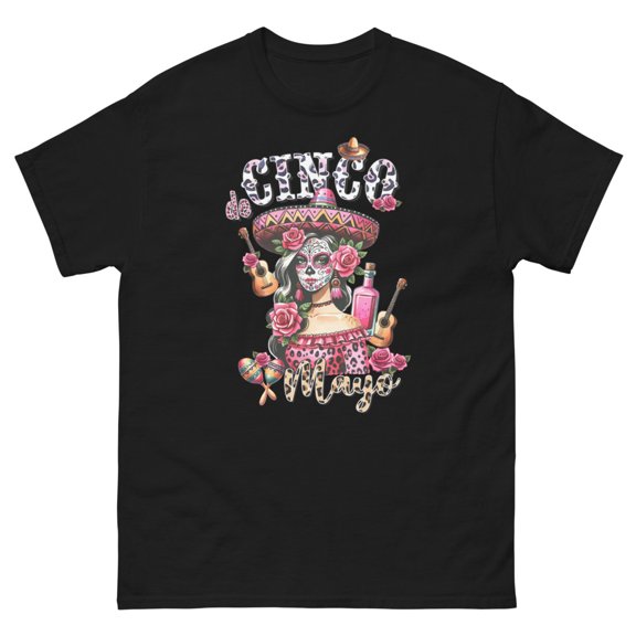 Cinco De Mayo Girl Art | Funny Cinco De Mayo Shirt Unisex (Black, S)