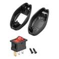 thumbnail image 4 of Interruptor de Cable Inline AC250V 6A/ 125V 10A Control On-Off a Través de Interruptor de Rocker LED Rojo para Lámpara de Mesa del Dormitorio 3pcs, 4 of 6