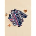 thumbnail image 6 of Baby Boy Cowboy Romper Shirt Button Down Lapel Neck Long Sleeve  one-piece  Western Clothes, 6 of 9