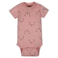 thumbnail image 3 of Organic Cotton Short Sleeve Onesies Bodysuits, 3Pk (Baby Girl), 3 of 5