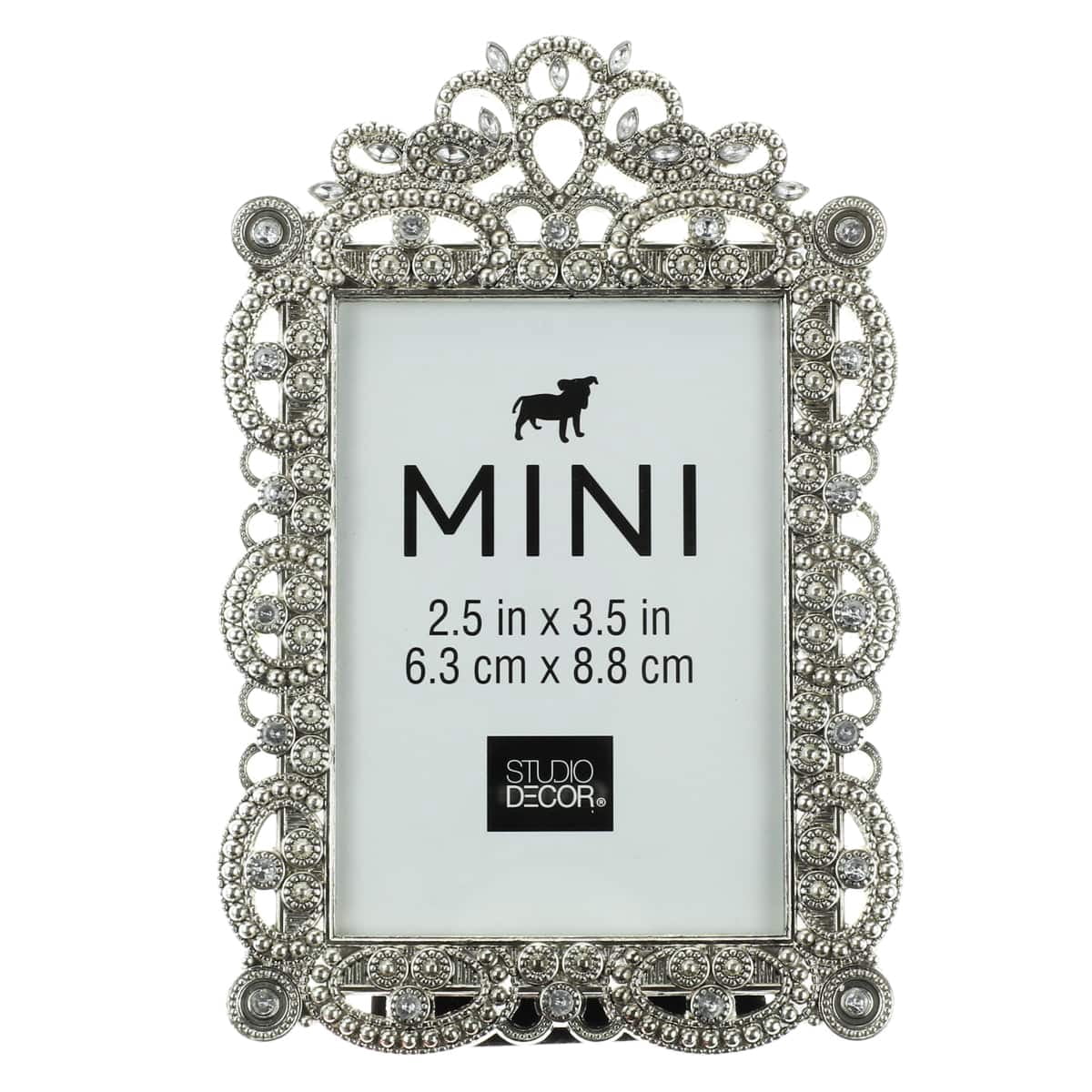 Studio Decor Antique Silver with Jewels 2.5" x 3.5" Mini Frame, 24 Pack