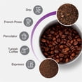 thumbnail image 3 of Salton Stainless Steel Smart Coffee Grinder | 6 Settings + Pulse | Removable Dishwasher-Safe Bowl | Precision Timer for Drip, Espresso & French Press | Safety Lock Lid | 12 Cup Capacity (CG2123), 3 of 7
